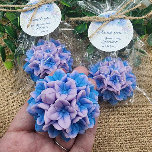 Hydrangea Soap Favors Baby Shower Gift Bridal Shower Favors Bridal Brunch Mother's Day Gift Floral Decorations Gift For Guests Dusty Blue