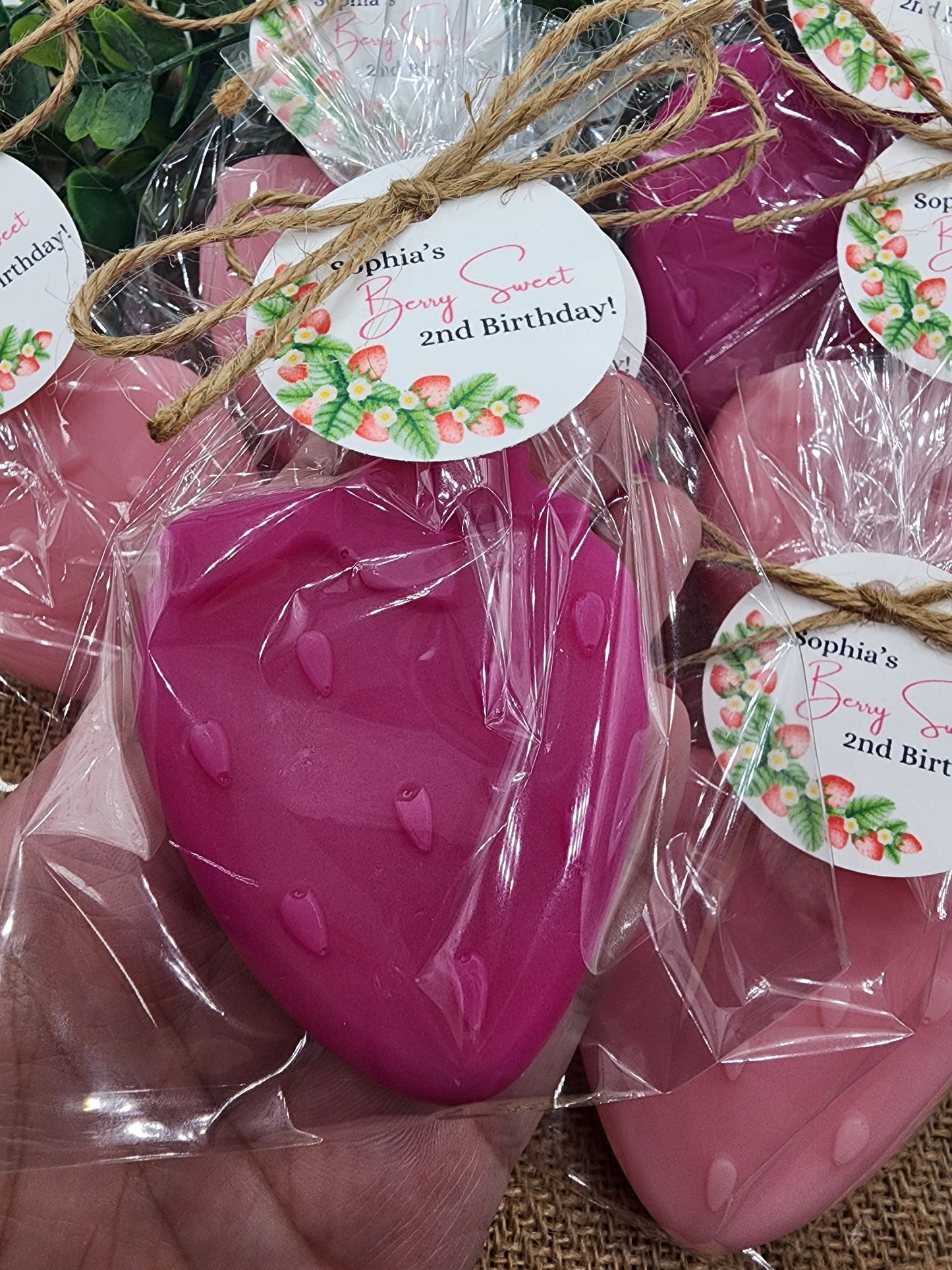 Strawberry Soap Favors Baby Shower Favors Berry First Birthday Party Favors Sweet Strawberry Decorations Gift For Her Summer Fruit Favors