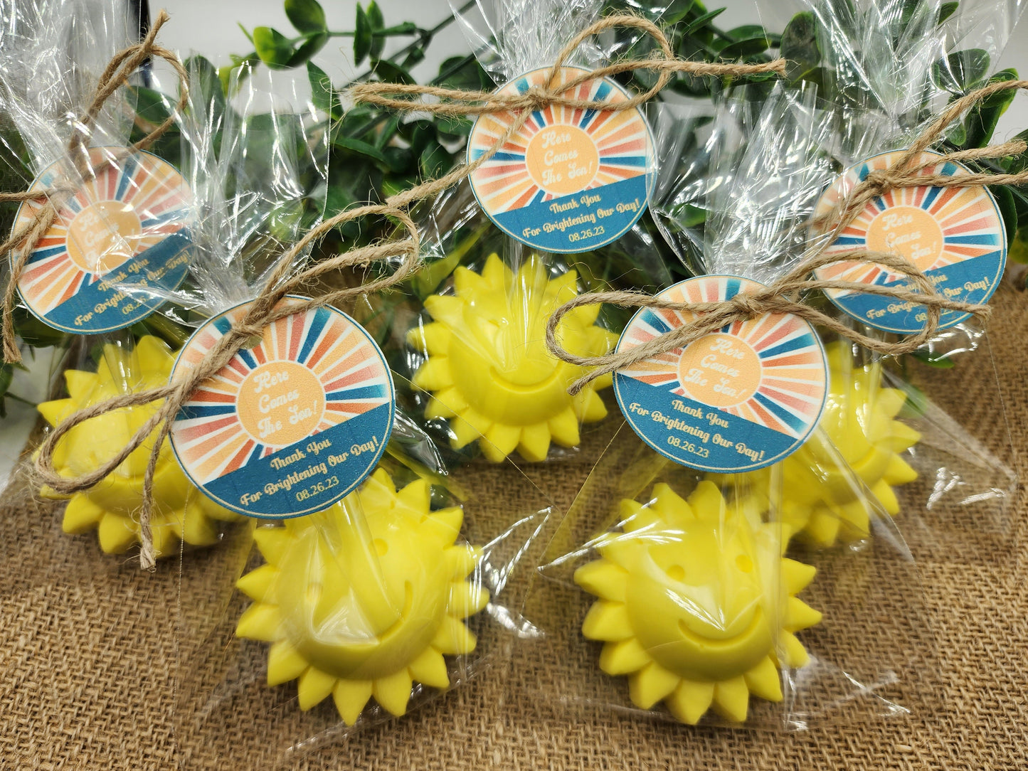 Sun baby shower soap favors sunshine soap here comes the son soap baby shower sun favors birthday party gift you are my sunshine