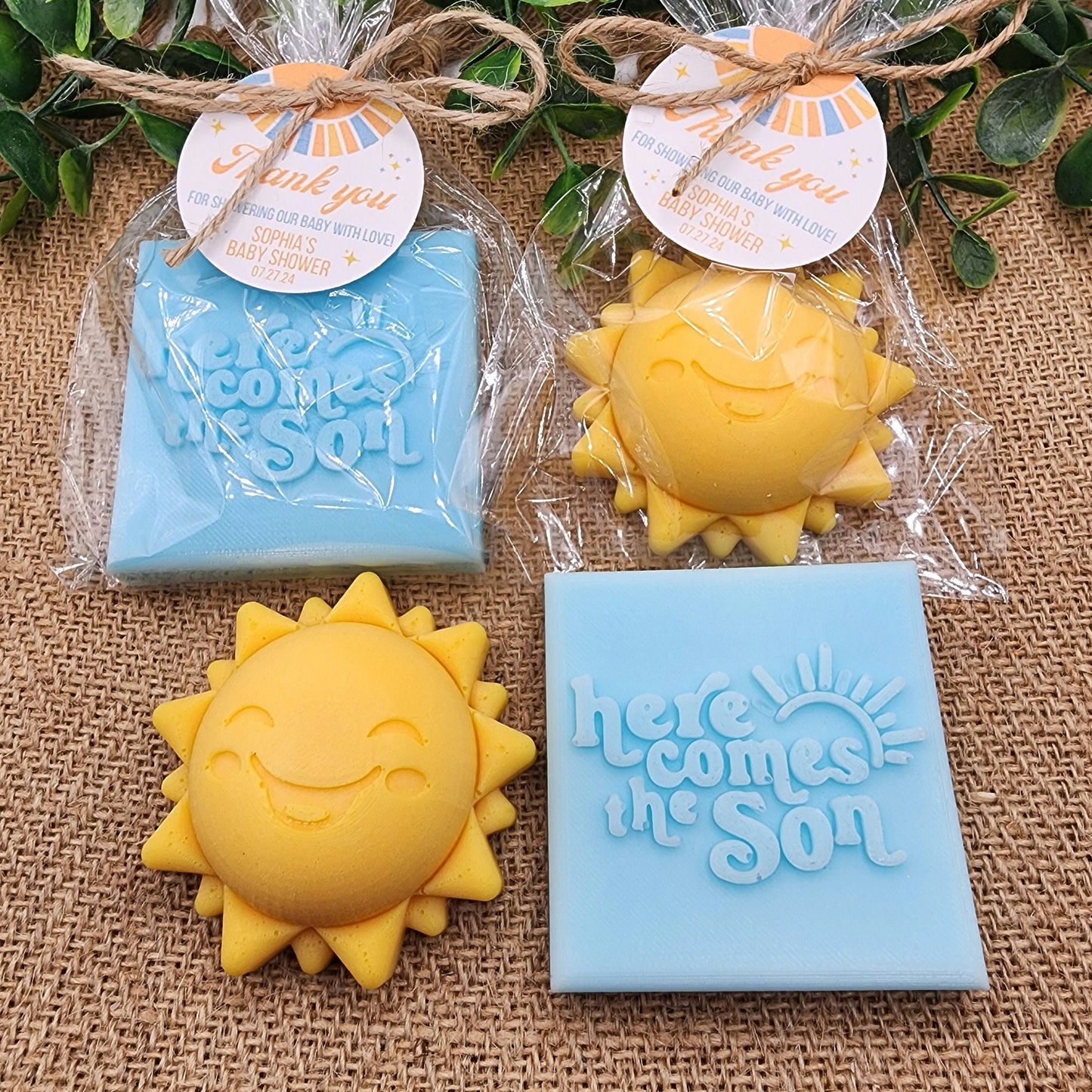 Sun baby shower soap favors sunshine soap here comes the son soap baby shower sun favors birthday party gift you are my sunshine