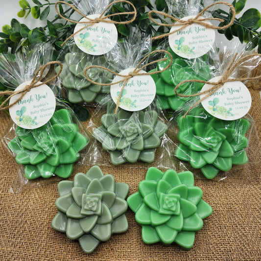 Succulent Soap Favors Baby Shower Favors Bridal Shower Favors Cactus Wedding Party Decorations Handmade Soap Gift For Guests