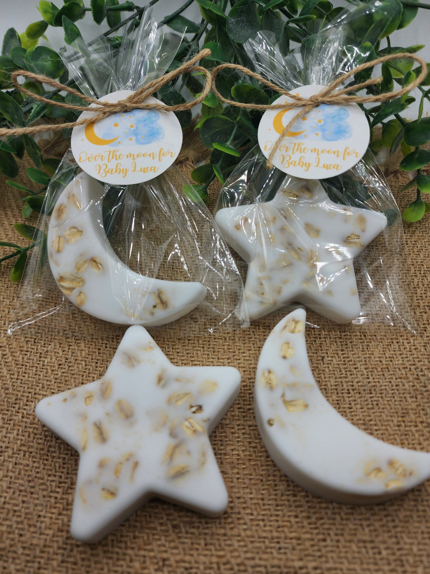 Over the moon soap favors twinkle twinkle little star moon and star soap favors baby shower favors bridal shower favor wedding shower favor