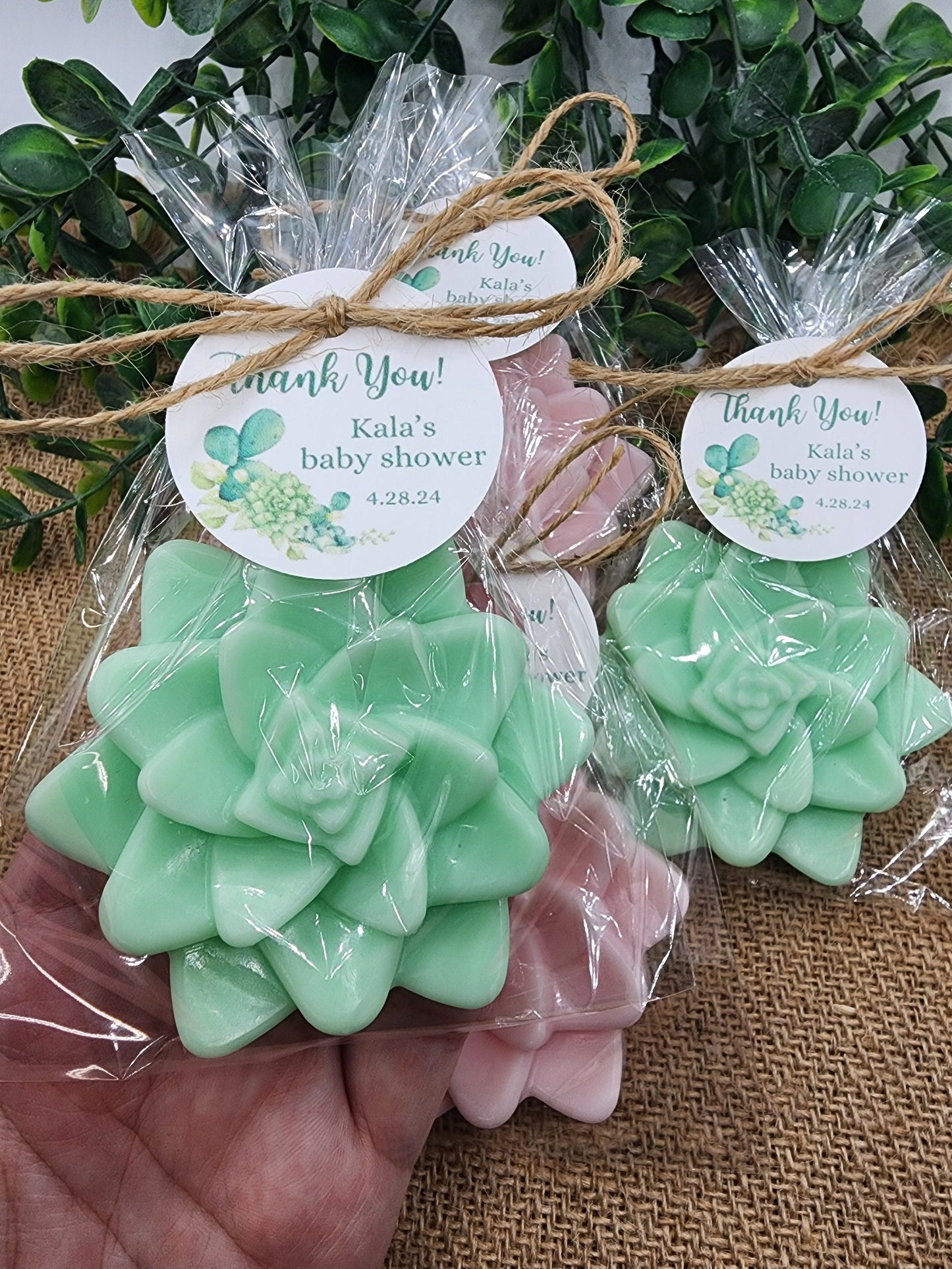 Succulent Soap Favors Baby Shower Favors Bridal Shower Favors Cactus Wedding Party Decorations Handmade Soap Gift For Guests