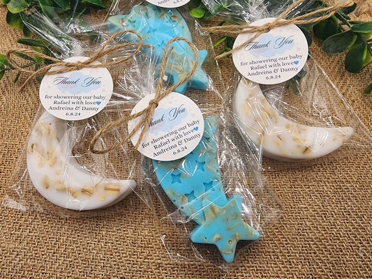 Over the moon soap favors twinkle twinkle little star moon and star soap favors baby shower favors bridal shower favor
