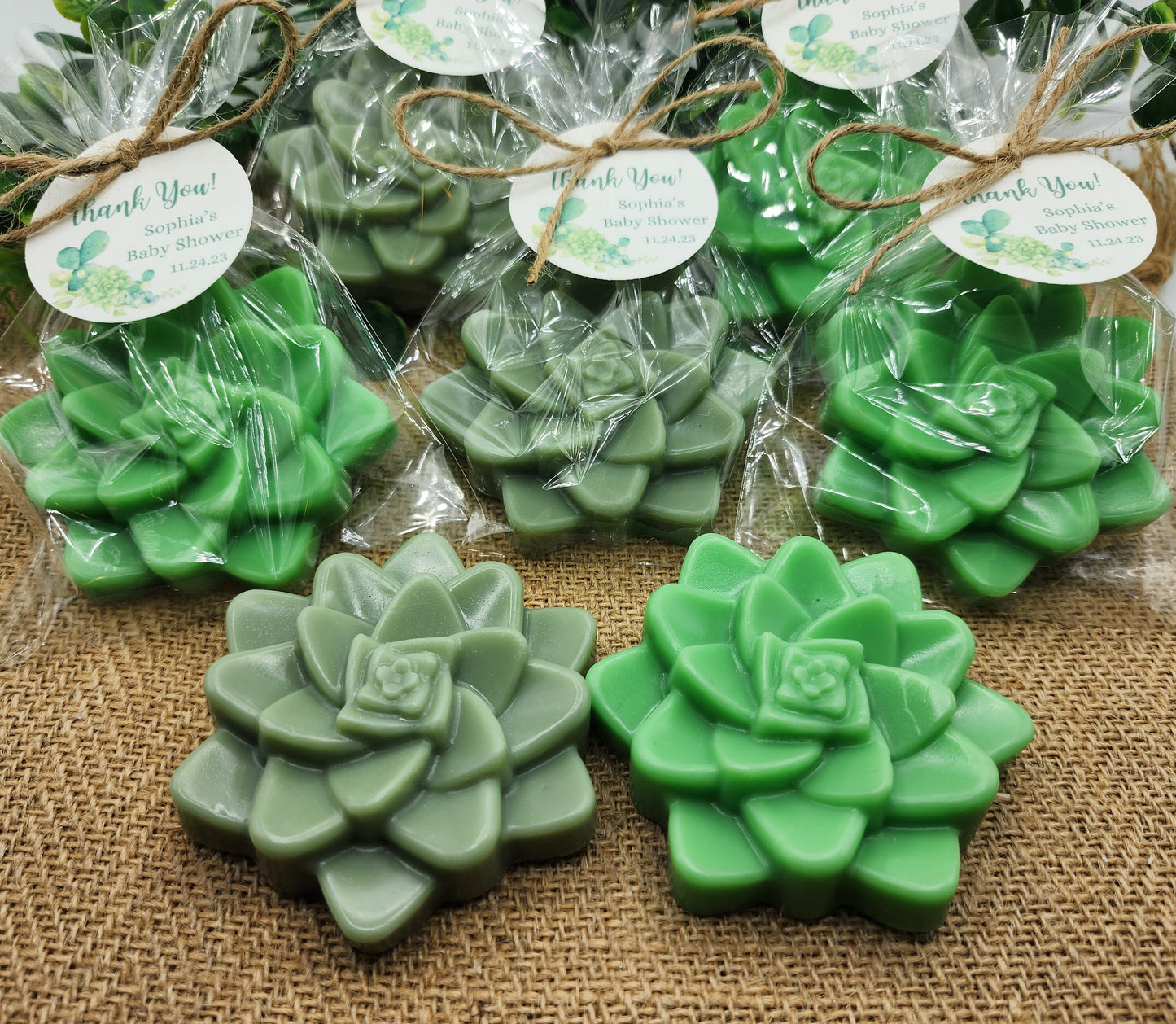 Succulent Soap Favors Baby Shower Favors Bridal Shower Favors Cactus Wedding Party Decorations Handmade Soap Gift