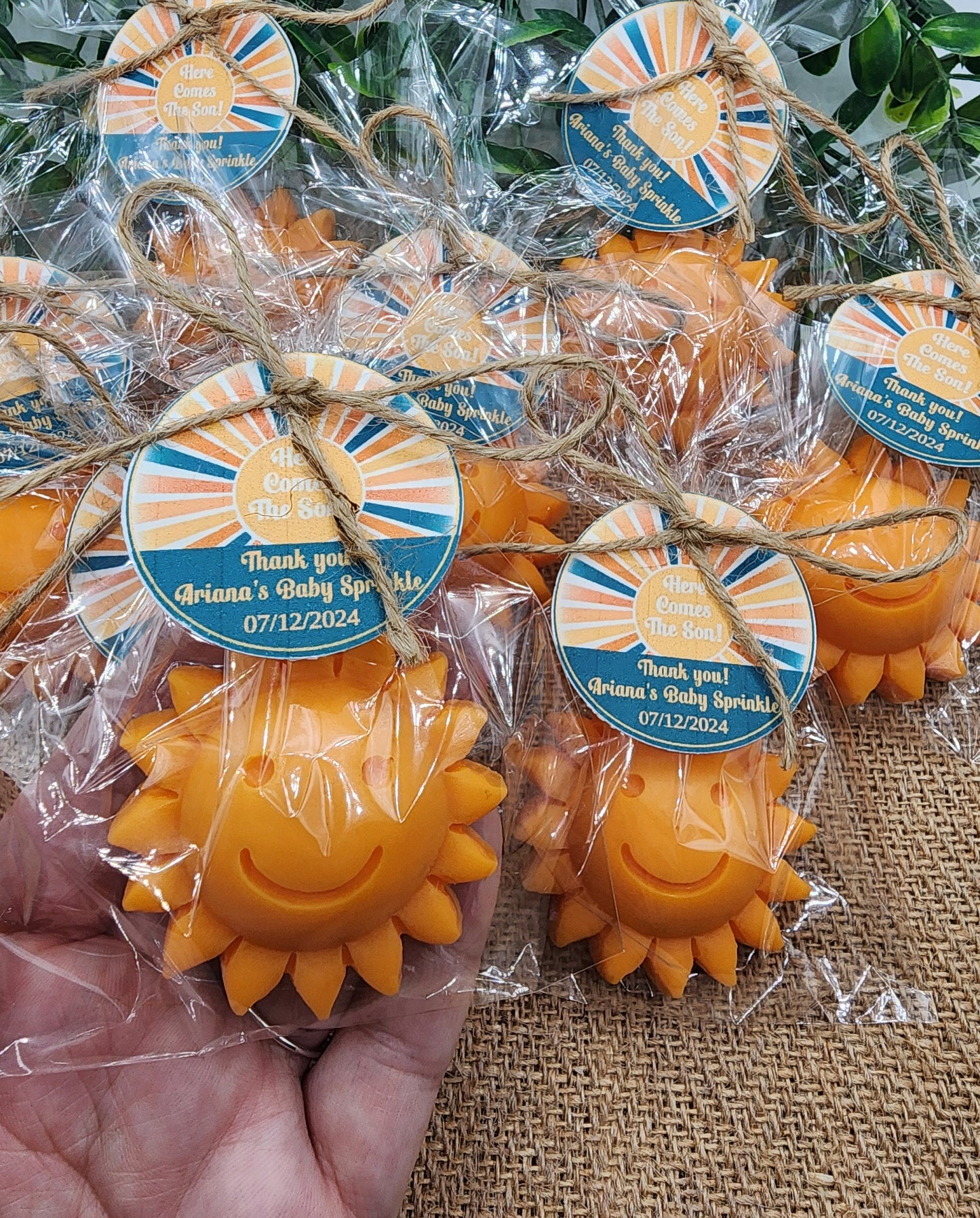 Sun baby shower soap favors sunshine soap here comes the son soap baby shower sun favors birthday party gift you are my sunshine