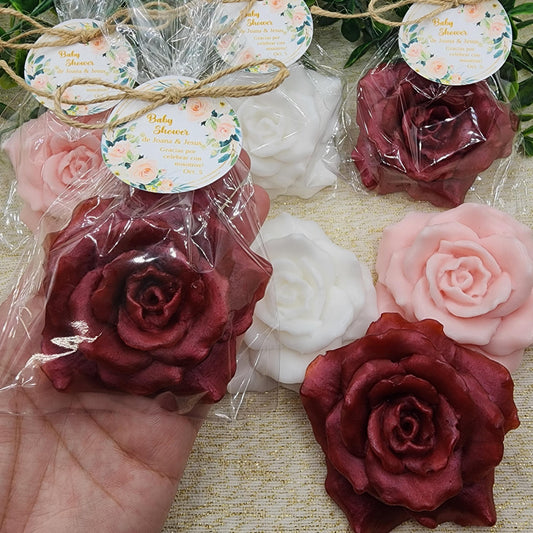 Burgundy Rose Soap Favors Baby Shower Flower Soap Favors Baby Shower Favors Bridal Shower Favor Gift For Her Party Decorations For Girl