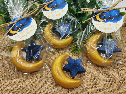 Over the moon soap favors twinkle twinkle little star moon and star soap favors baby shower favors bridal shower favor