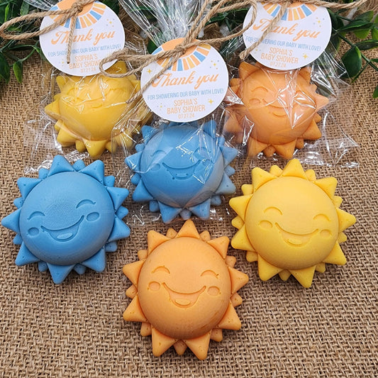 Sun baby shower soap favors sunshine soap here comes the son soap baby shower sun favors birthday party gift you are my sunshine