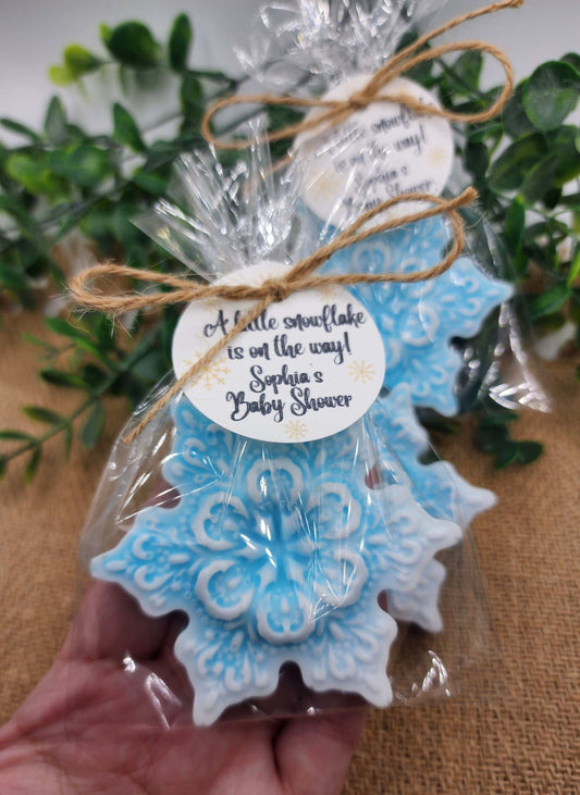 Snowflake Soap Favors Baby Shower Favors Christmas Stocking Stuffers Wedding Shower Favor Christmas Gifts