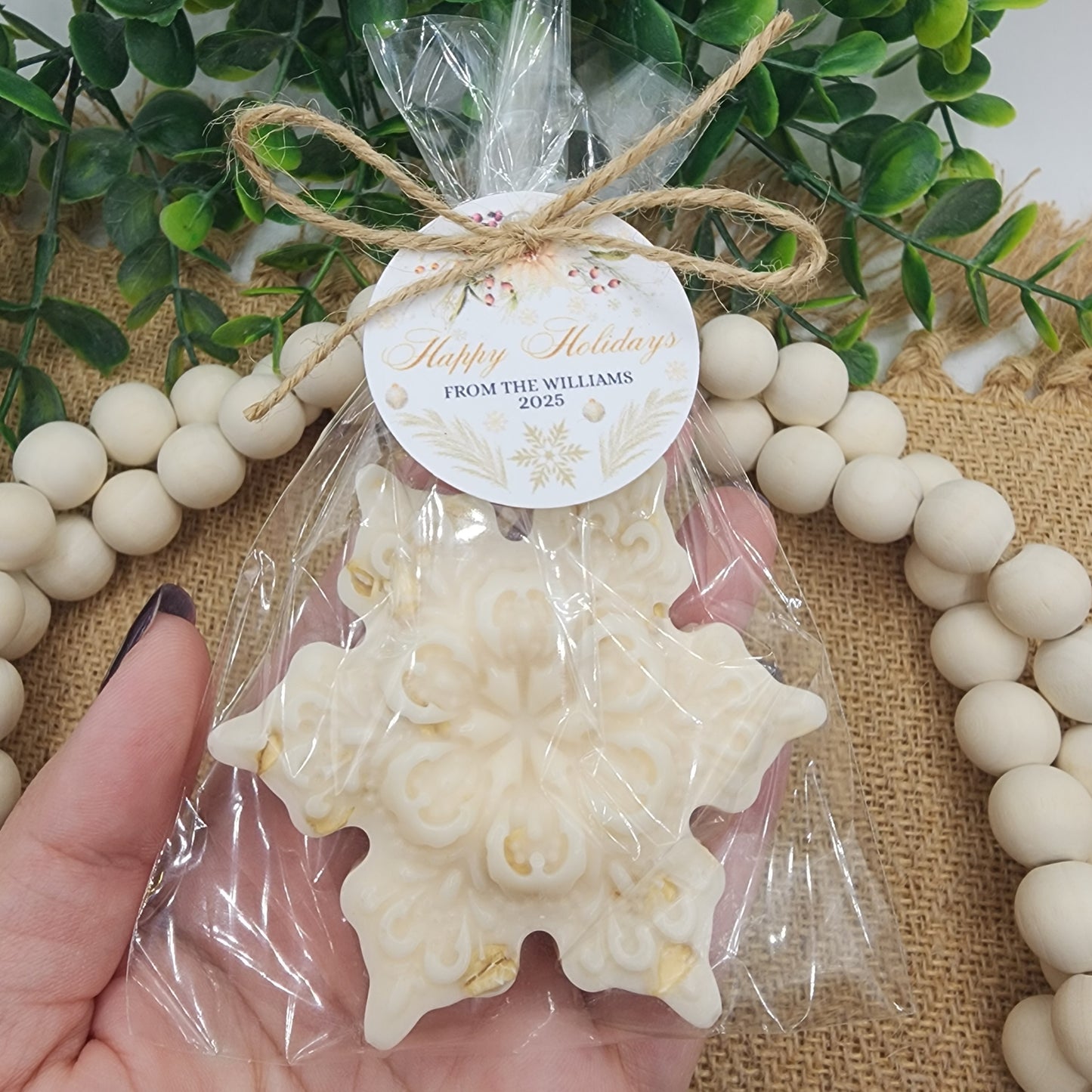 Snowflake Soap Favors Baby Shower Favors Christmas Stocking Stuffers Wedding Shower Favor Christmas Gifts