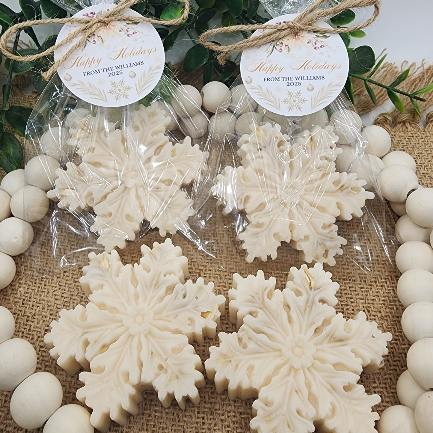 Snowflake Soap Favors Baby Shower Favors Christmas Stocking Stuffers Wedding Shower Favor Christmas Gifts