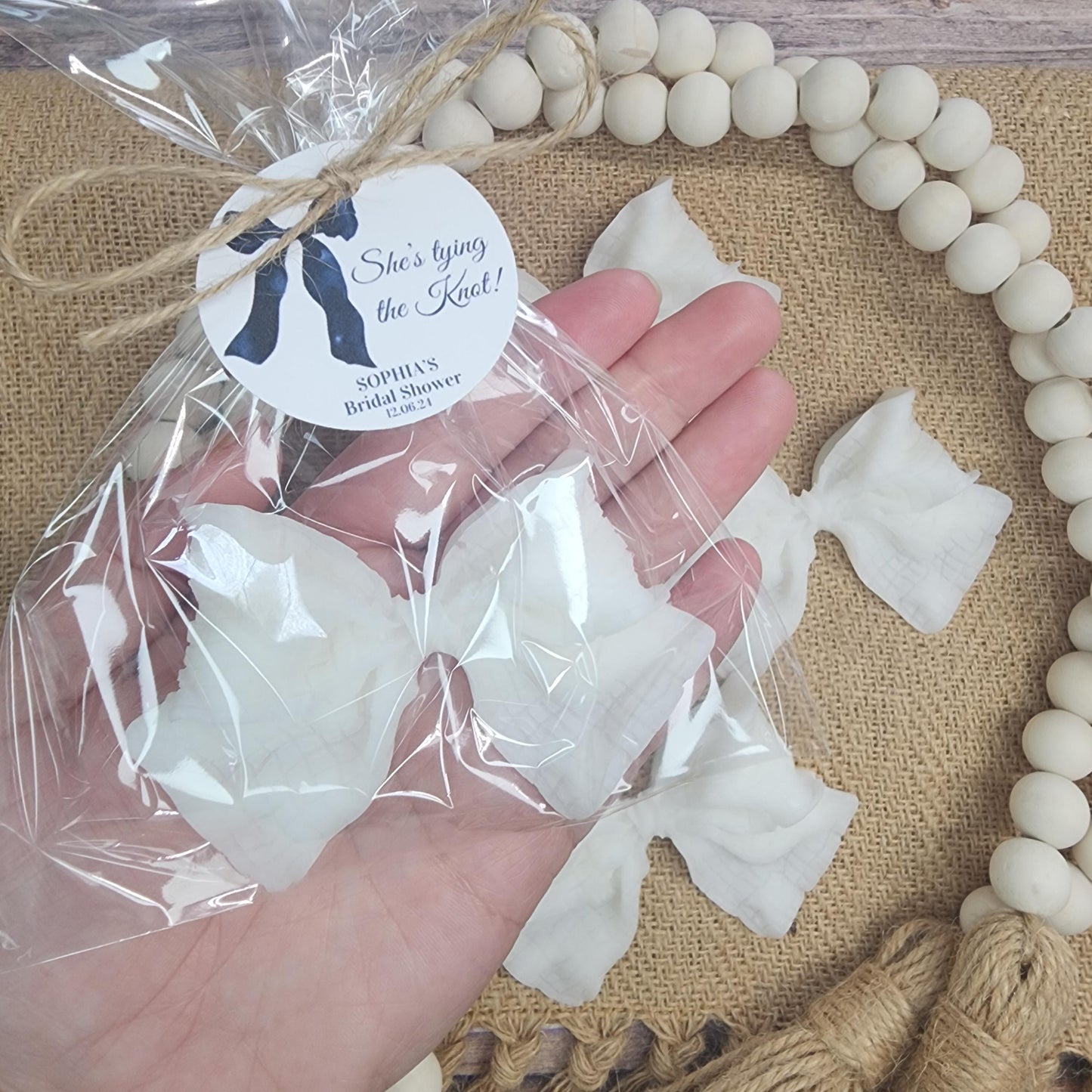 Elegant White Bow Baby Shower Soap Favors She's Tying The Knot Bridal Shower Wedding Decorations Elegant Keepsakes Gifts For Guests Sweet 16