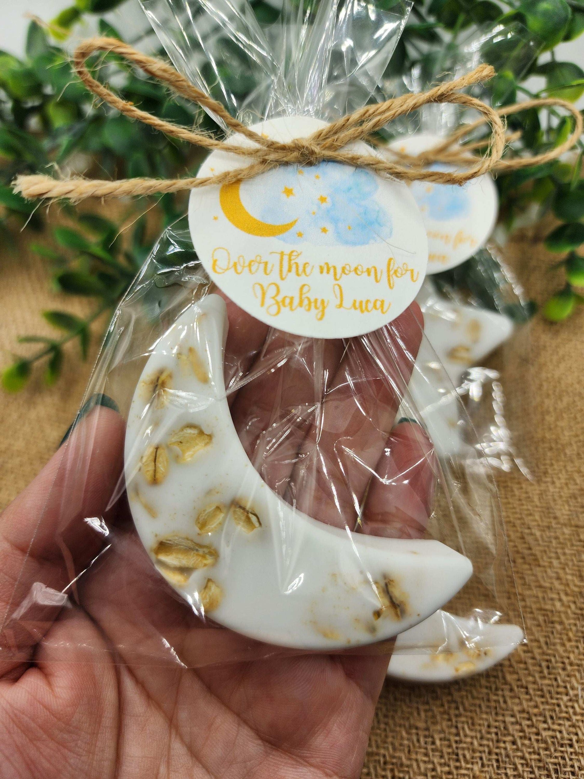 Over the moon soap favors twinkle twinkle little star moon and star soap favors baby shower favors bridal shower favor wedding shower favor