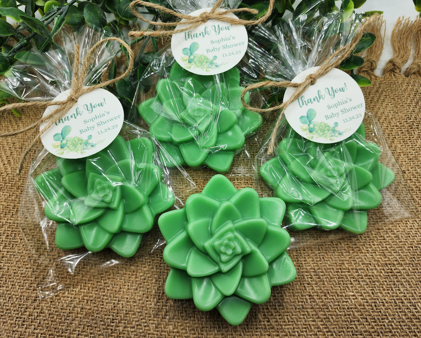 Succulent Soap Favors Baby Shower Favors Bridal Shower Favors Cactus Wedding Party Decorations Handmade Soap Gift