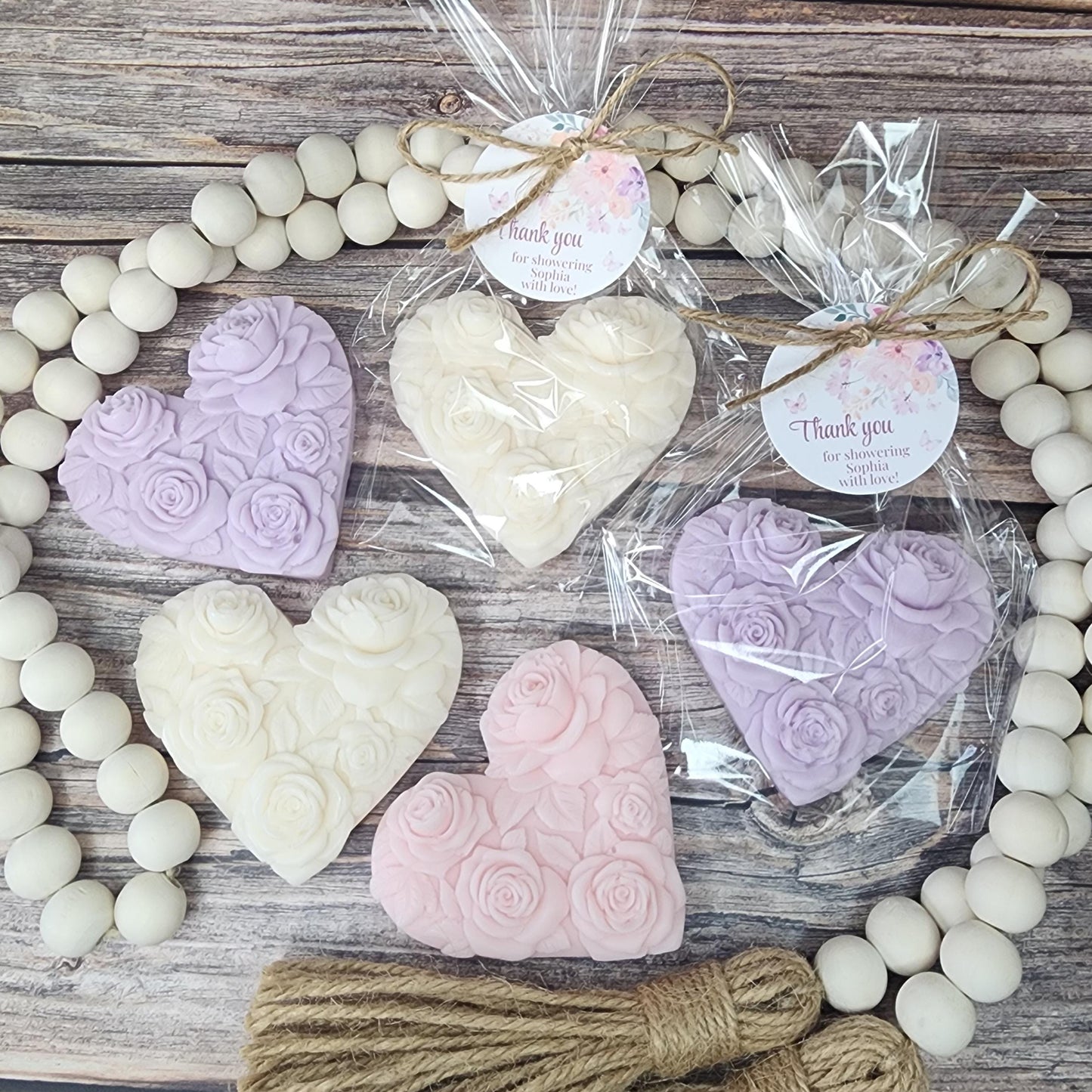 Rose Heart Shaped Soap Favors Baby Shower Wedding Shower Gift For Guests Wildflower Bridesmaid Gift Floral Rose Mothers Day Valentine's Day