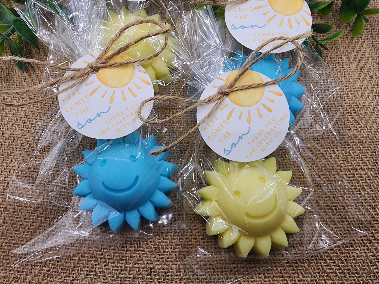 Sun baby shower soap favors sunshine soap here comes the son soap baby shower sun favors birthday party gift you are my sunshine