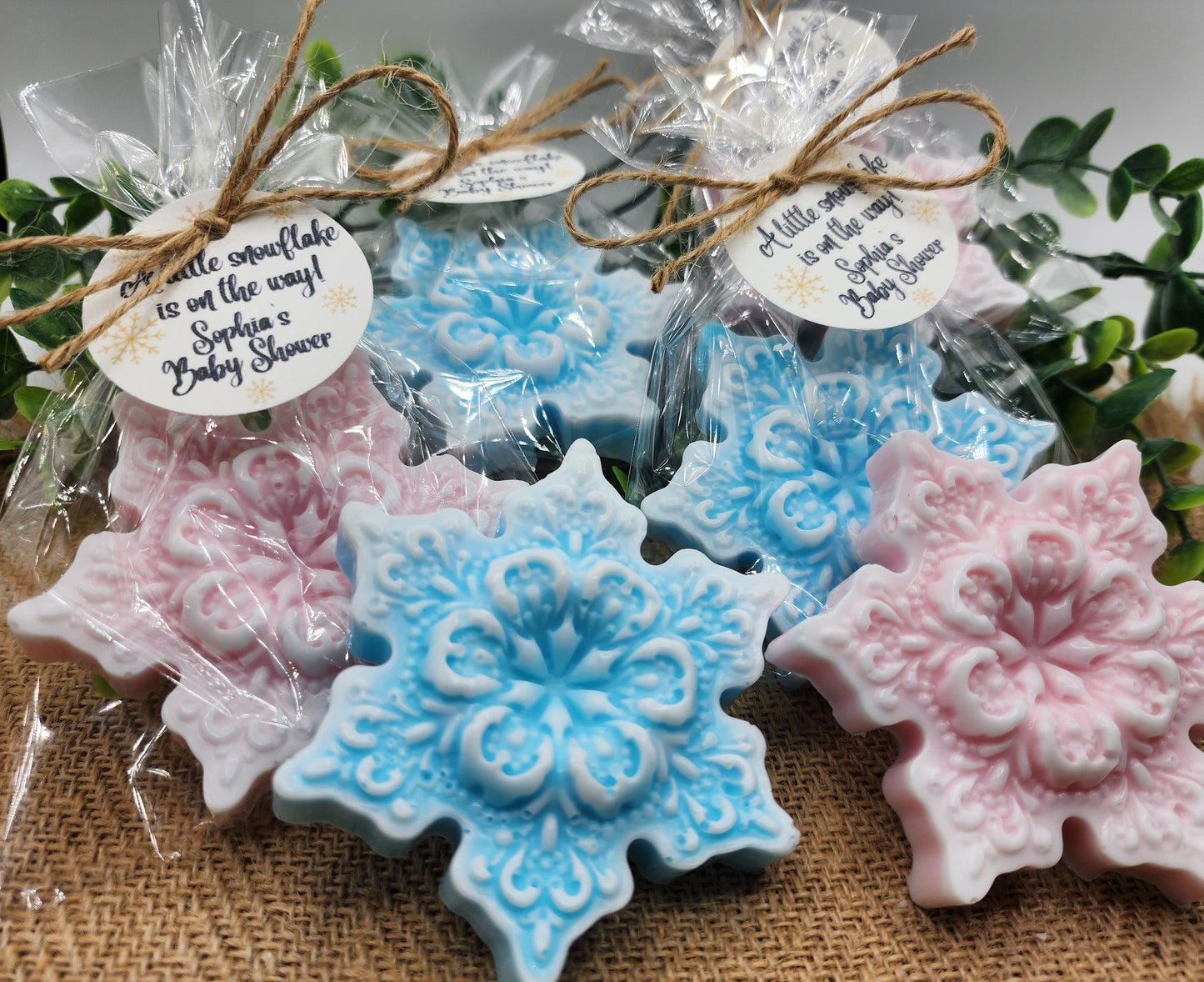 Snowflake Soap Favors Baby Shower Favors Christmas Stocking Stuffers Wedding Shower Favor Christmas Gifts