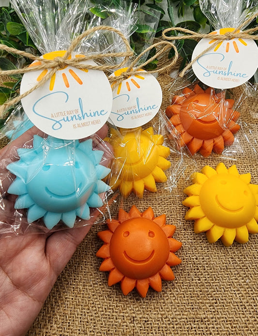 Sun baby shower soap favors sunshine soap here comes the son soap baby shower sun favors birthday party gift you are my sunshine wedding