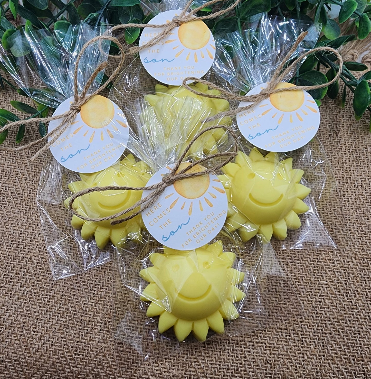 Sun baby shower soap favors sunshine soap here comes the son soap baby shower sun favors birthday party gift you are my sunshine