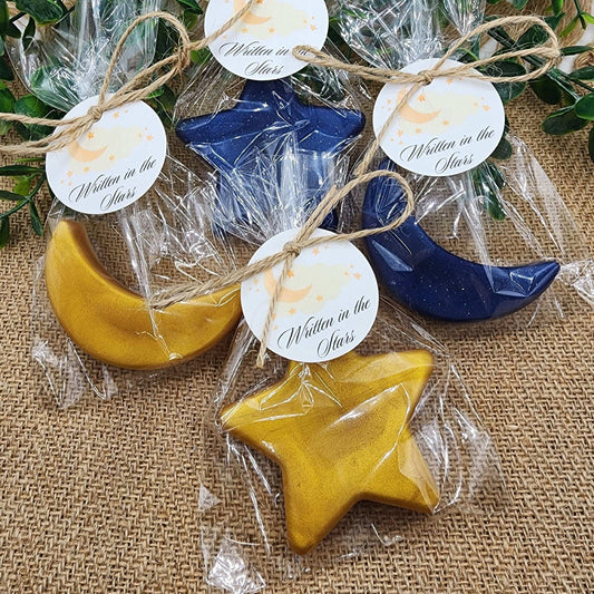 Over the moon soap favors twinkle twinkle little star moon and star soap favors baby shower favors bridal shower favor wedding shower favor