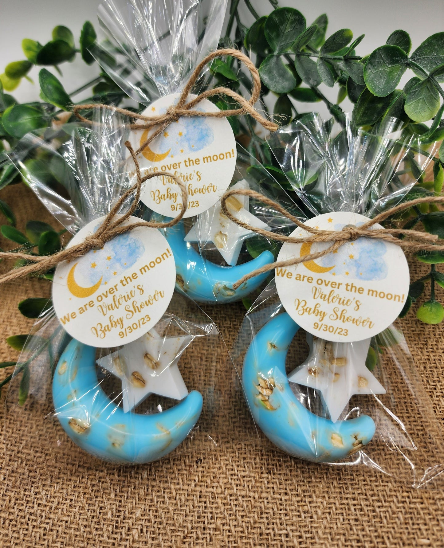 Over the moon soap favors twinkle twinkle little star moon and star soap favors baby shower favors bridal shower favor