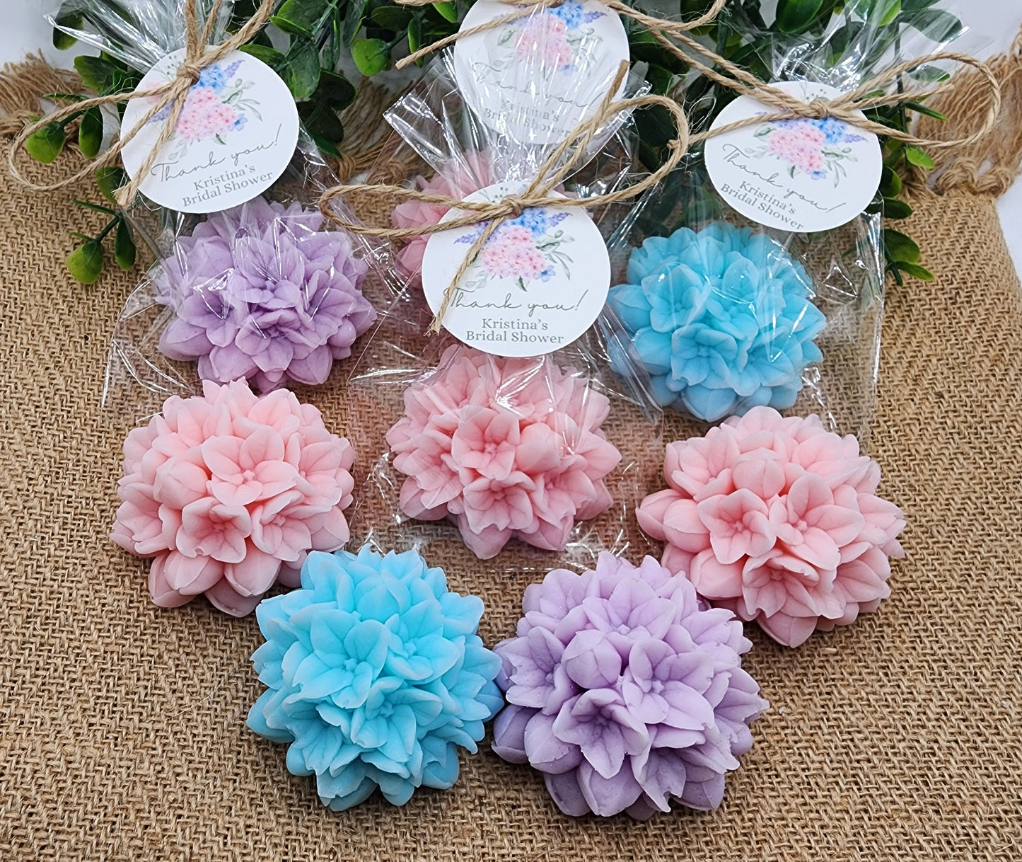 Hydrangea Soap Favors Baby Shower Gift Bridal Shower Favors Bridal Brunch Mother's Day Gift Floral Decorations Gift For Guests Dusty Blue