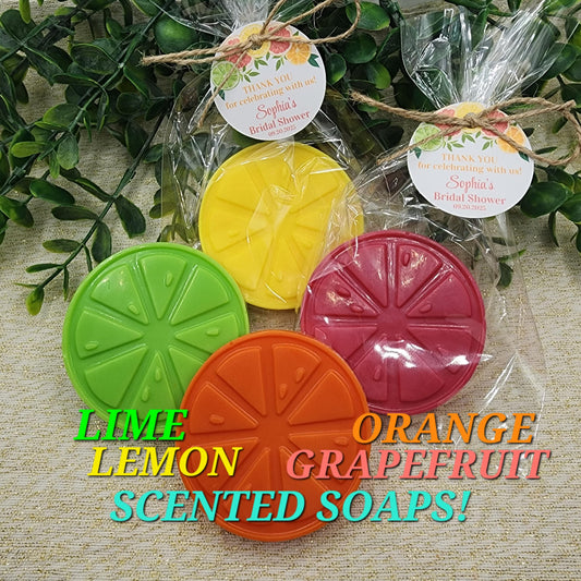 Citrus Soap Favors Orange Baby Shower Soap Favors Lemon Wedding Favors Little Cutie Favors Mandarin Soap Favors Gift For Her Clementine Soap