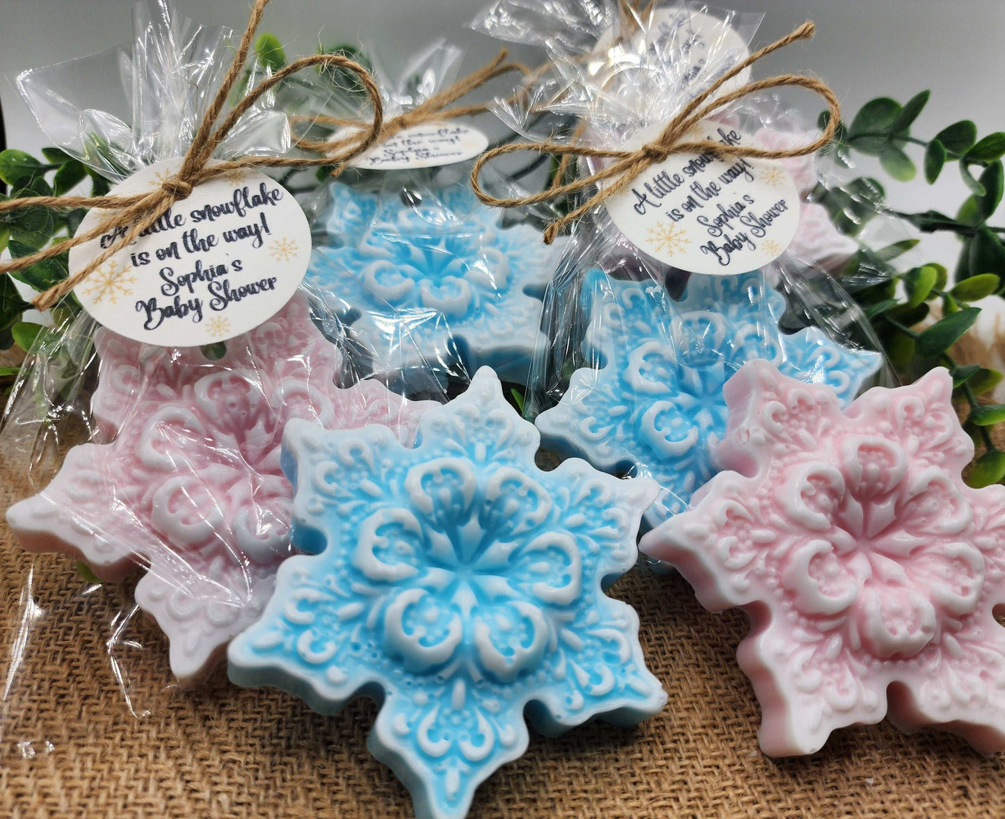 Snowflake Soap Favors Baby Shower Favors Christmas Stocking Stuffers Wedding Shower Favor Christmas Gifts