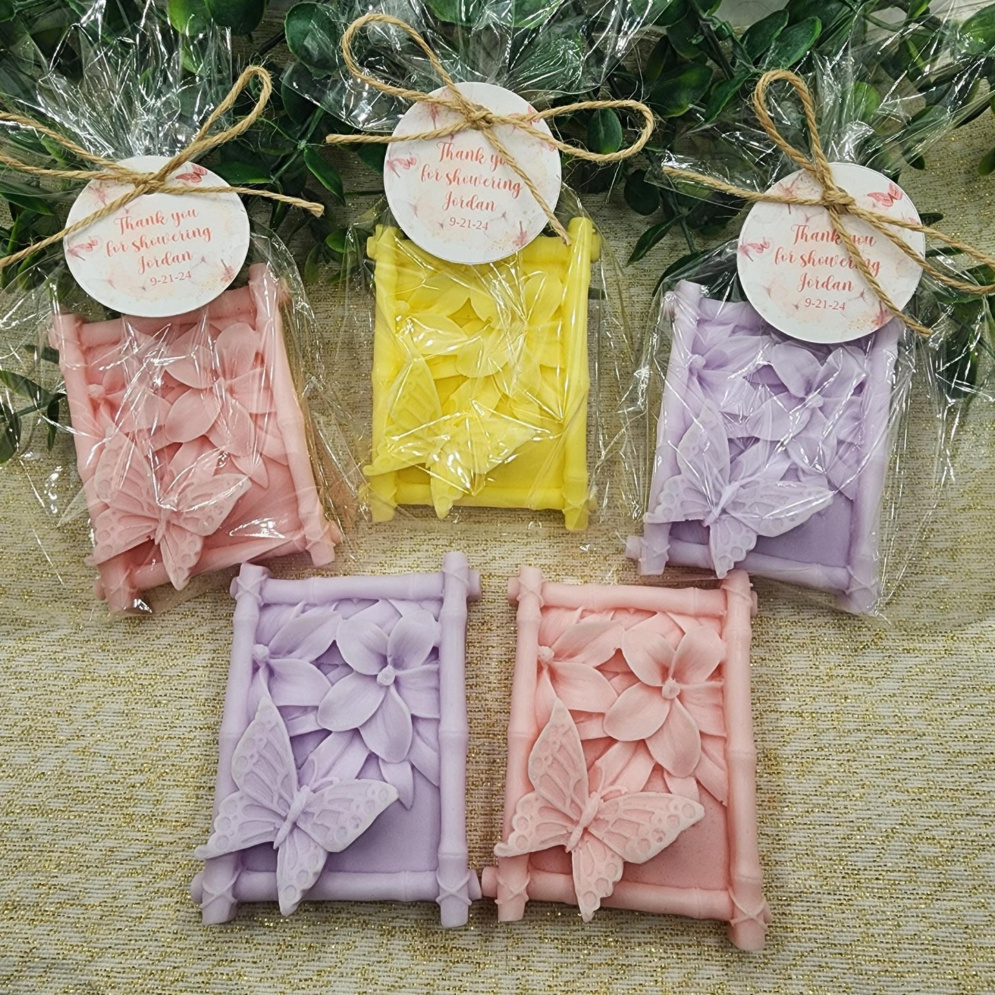 Floral Butterfly Soap Favors Baby shower favors Bridal shower favors Wildflower soap favors Wedding shower favors Party favors Girl gift