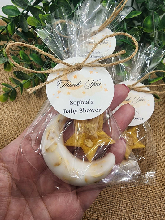 Over the moon soap favors twinkle twinkle little star moon and star soap favors baby shower favors bridal shower favor