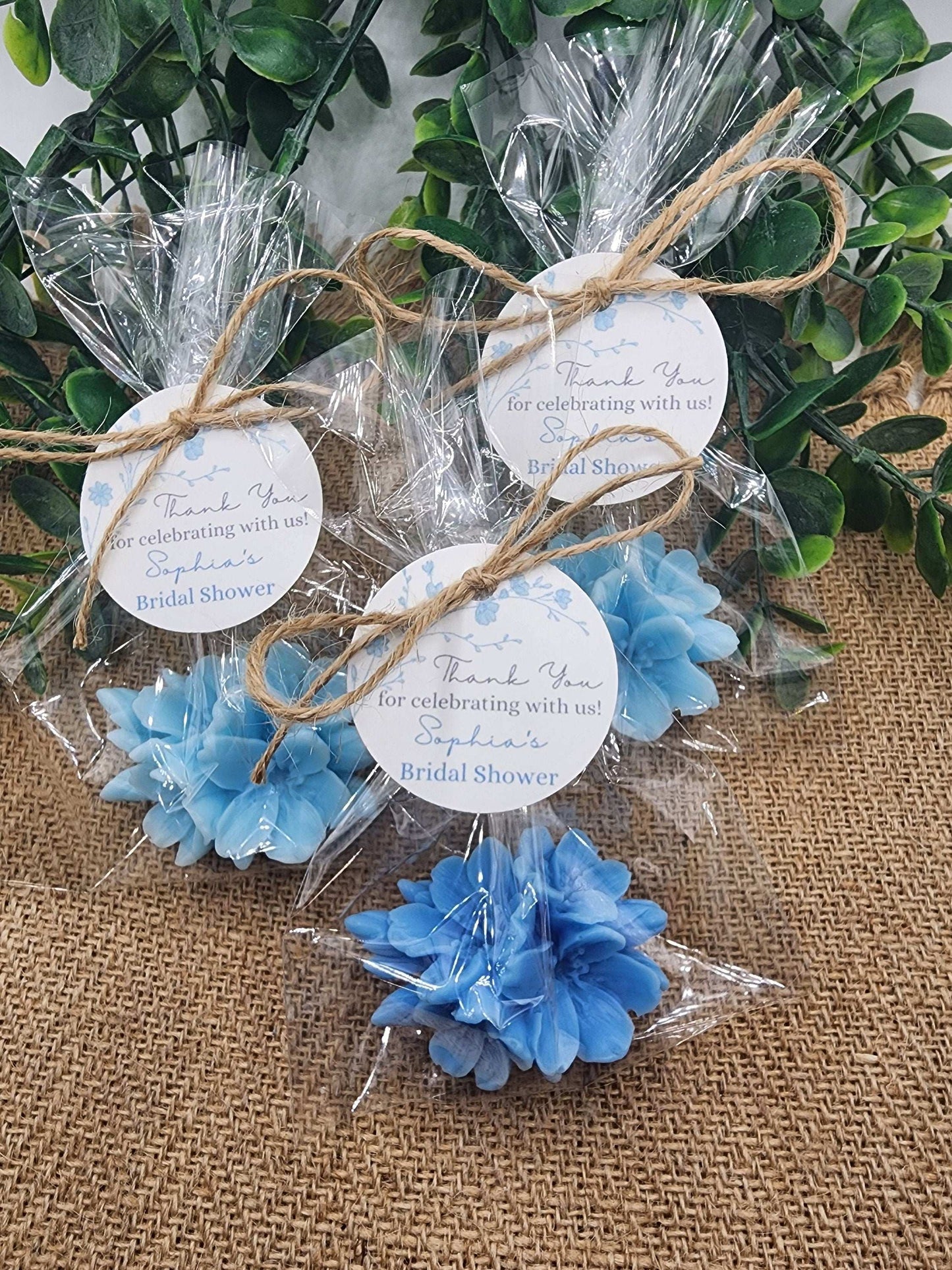 Cherry Blossom Flower Soap Favors Baby In Bloom Decorations Dusty Blue Floral Bridal Gift Pink Flowers Baby Shower Party Gift