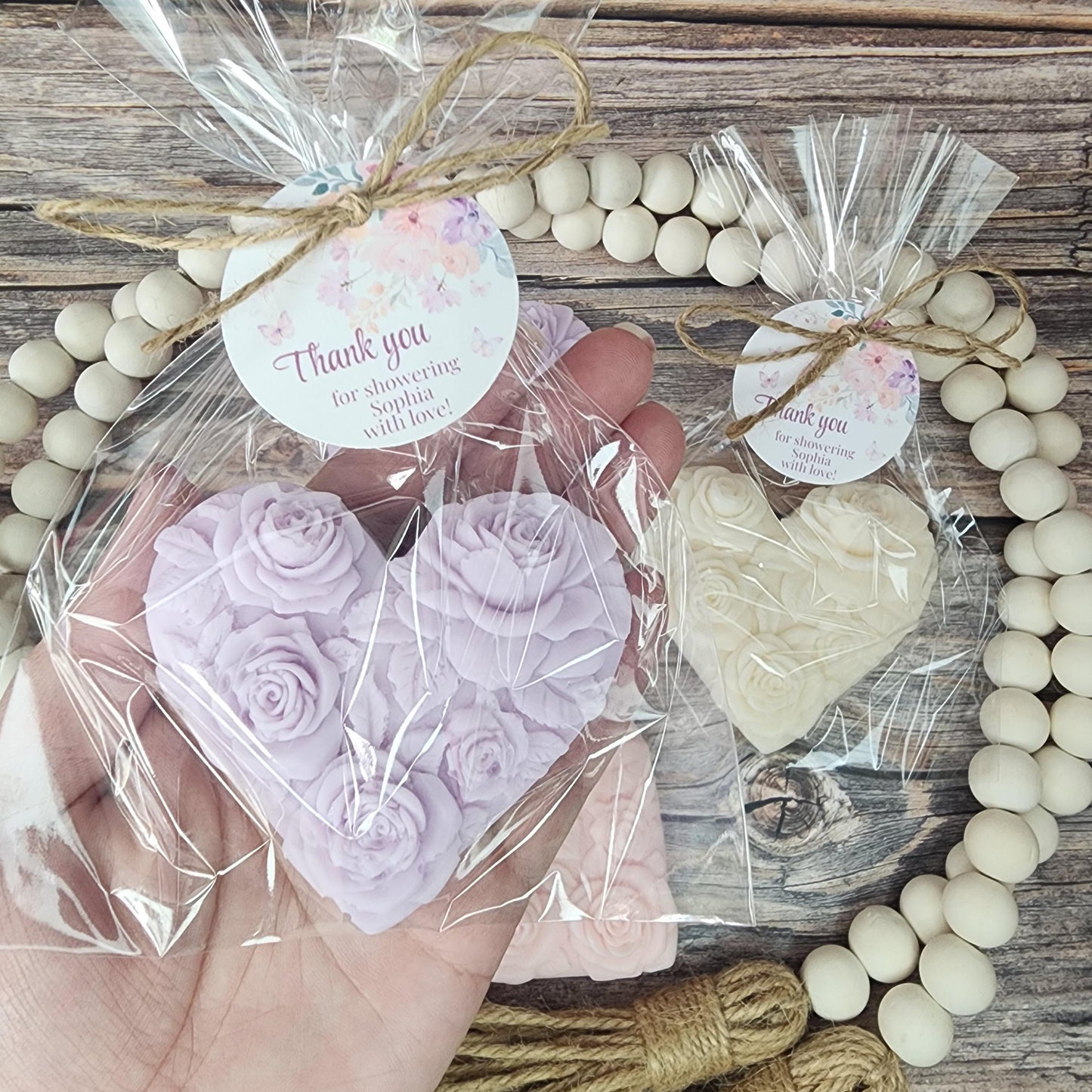 Rose Heart Shaped Soap Favors Baby Shower Wedding Shower Gift For Guests Wildflower Bridesmaid Gift Floral Rose Mothers Day Valentine's Day