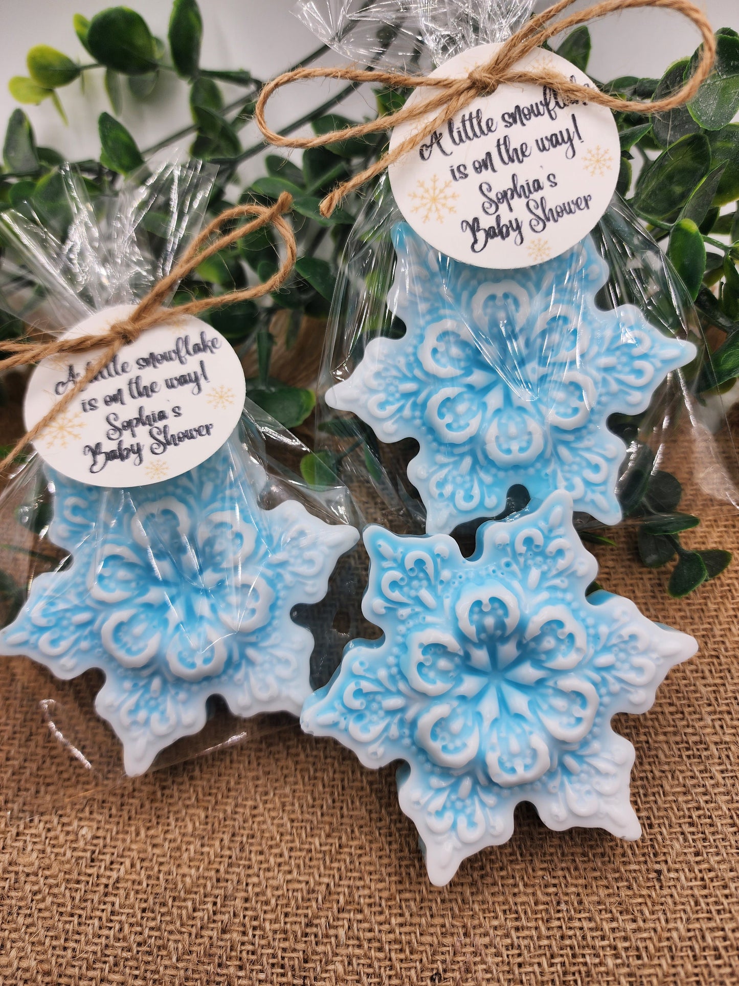 Snowflake Soap Favors Baby Shower Favors Christmas Stocking Stuffers Wedding Shower Favor Christmas Gifts