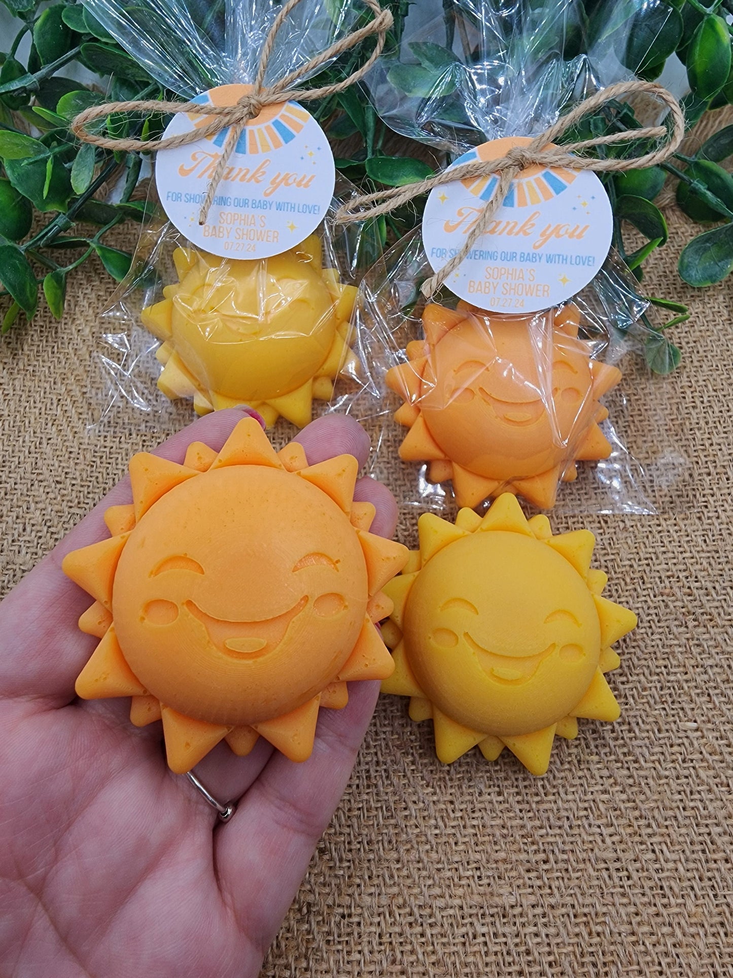 Sun baby shower soap favors sunshine soap here comes the son soap baby shower sun favors birthday party gift you are my sunshine
