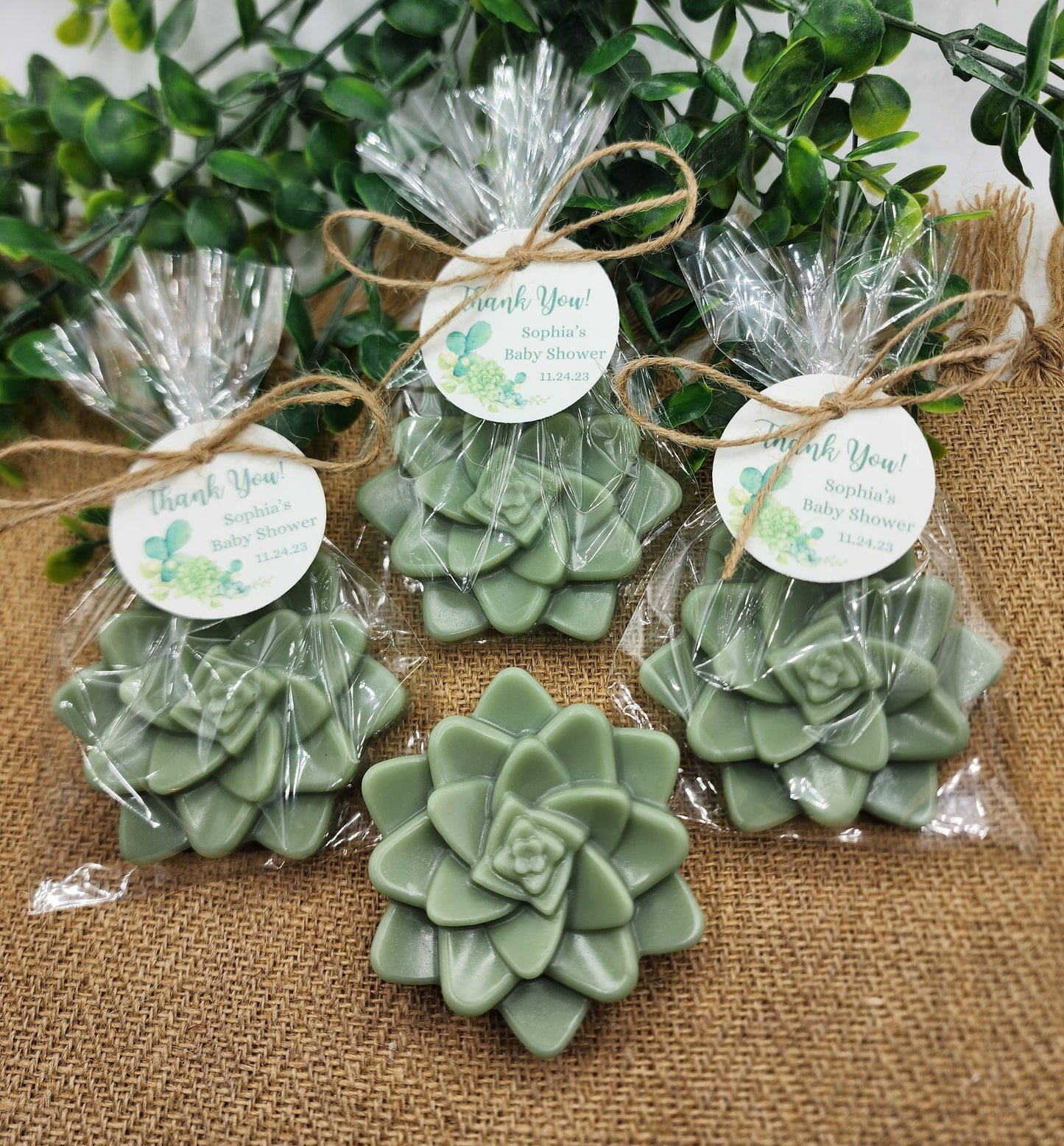 Succulent Soap Favors Baby Shower Favors Bridal Shower Favors Cactus Wedding Party Decorations Handmade Soap Gift