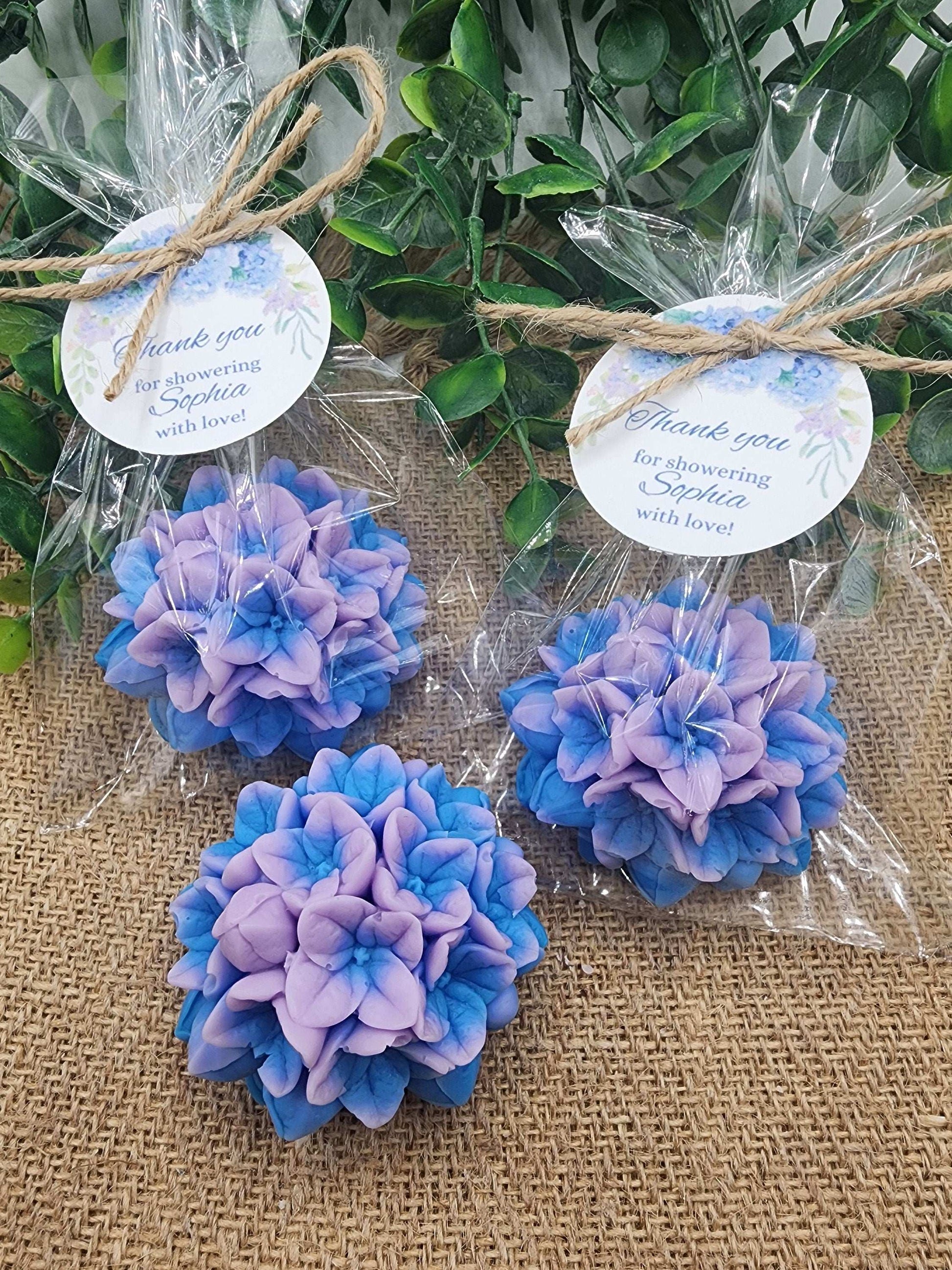 Hydrangea Soap Favors Baby Shower Gift Bridal Shower Favors Bridal Brunch Mother's Day Gift Floral Decorations Gift For Guests Dusty Blue