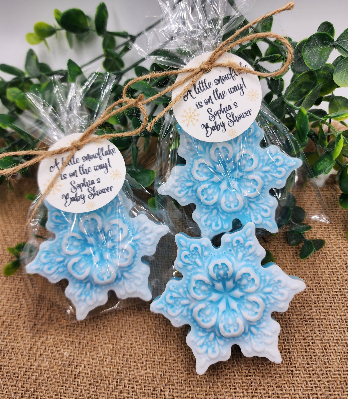 Snowflake Soap Favors Baby Shower Favors Christmas Stocking Stuffers Wedding Shower Favor Christmas Gifts