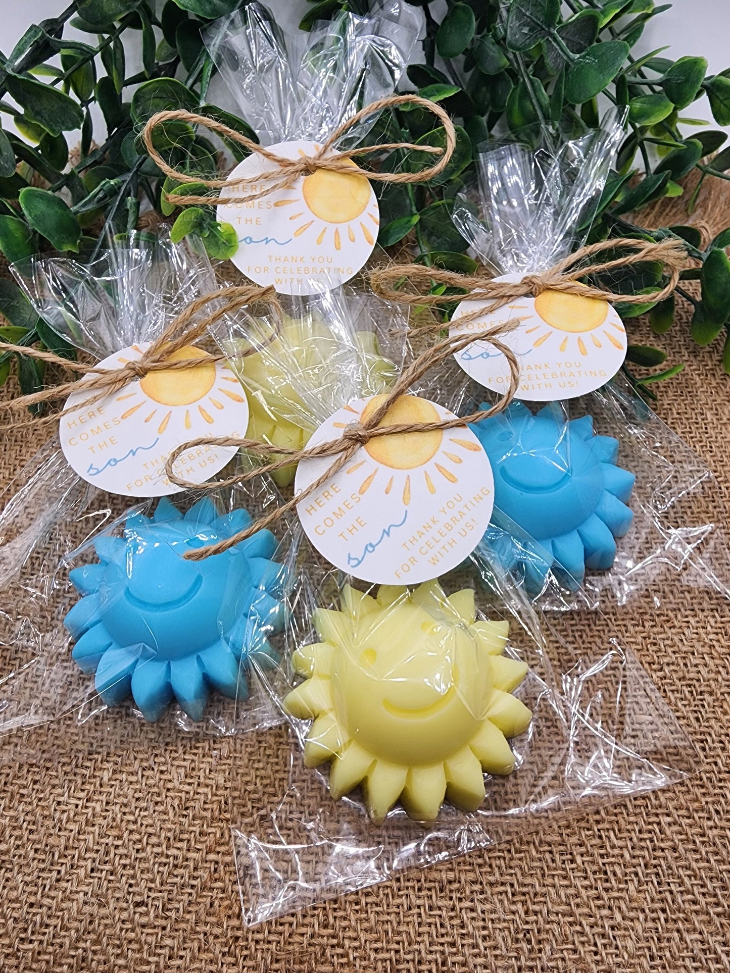 Sun baby shower soap favors sunshine soap here comes the son soap baby shower sun favors birthday party gift you are my sunshine