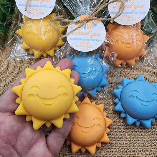 Sun baby shower soap favors sunshine soap here comes the son soap baby shower sun favors birthday party gift you are my sunshine