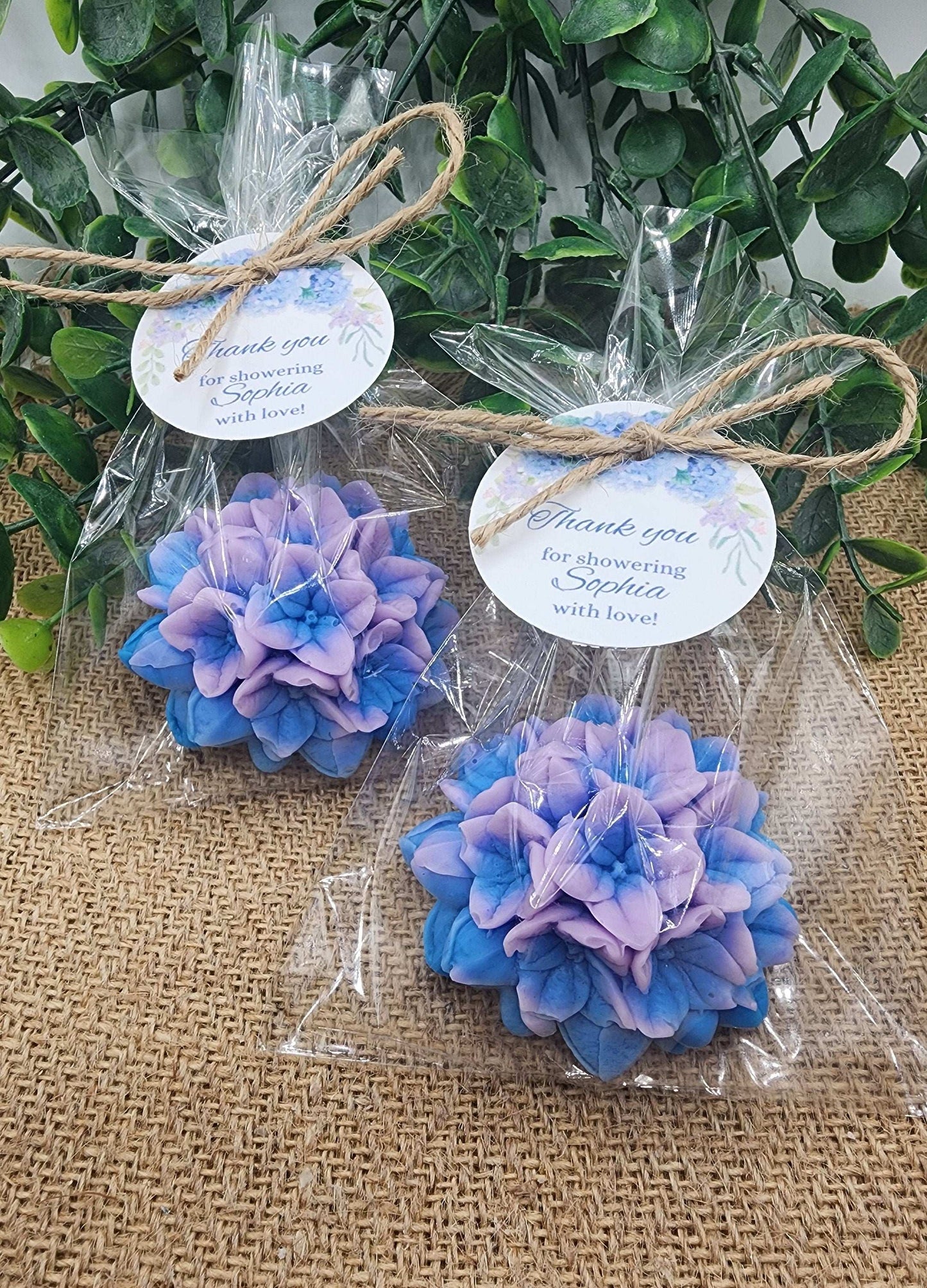 Hydrangea Soap Favors Baby Shower Gift Bridal Shower Favors Bridal Brunch Mother's Day Gift Floral Decorations Gift For Guests Dusty Blue