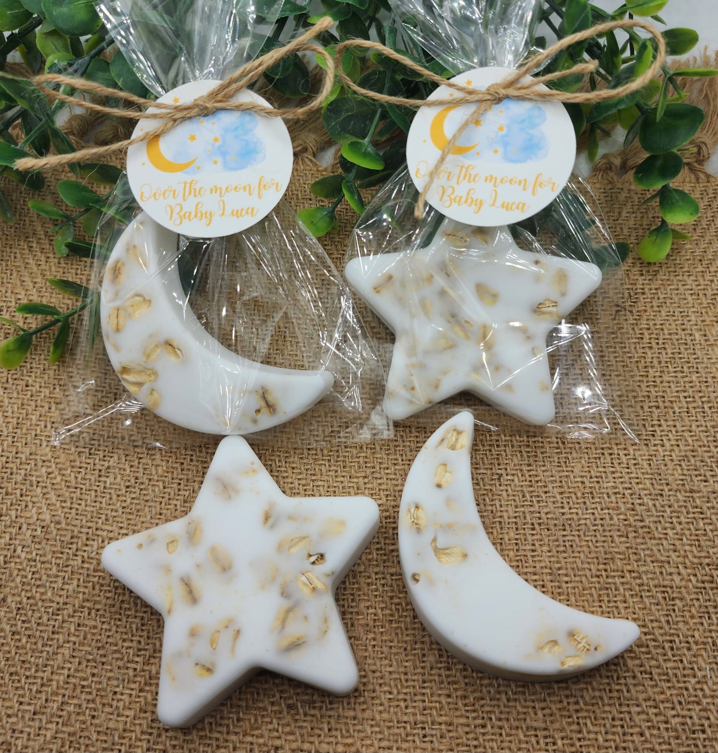 Over the moon soap favors twinkle twinkle little star moon and star soap favors baby shower favors bridal shower favor wedding shower favor