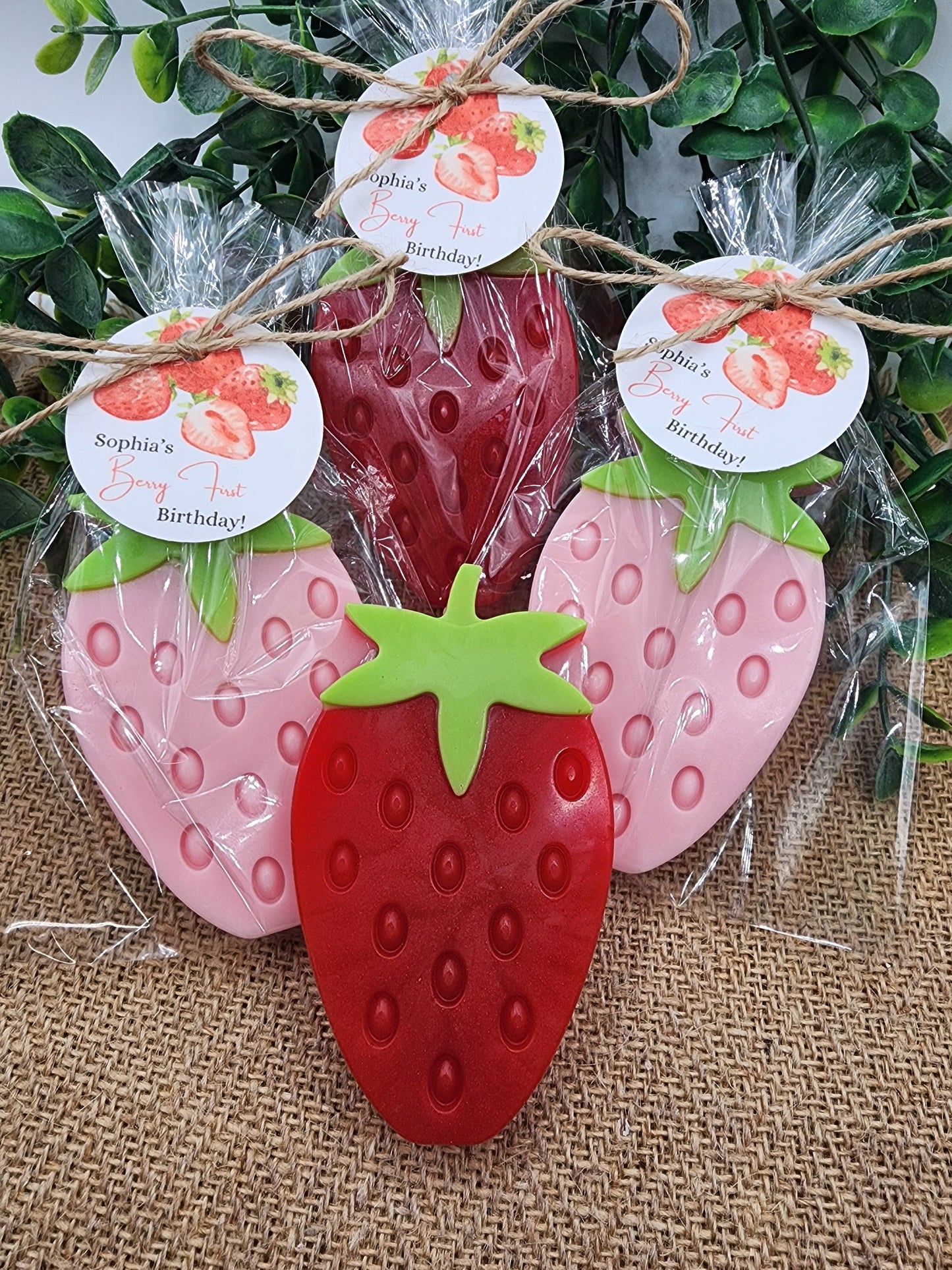 Strawberry Soap Favors Baby Shower Favors Berry First Birthday Party Favors Sweet Strawberry Decorations Gift For Her Summer Fruit Favors