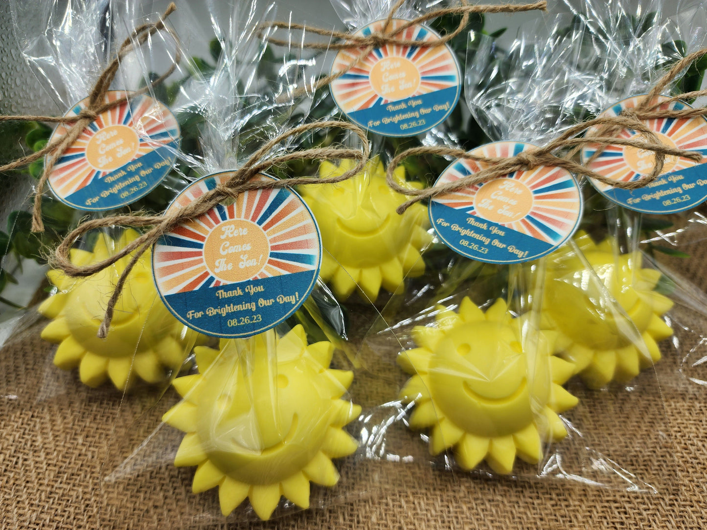 Sun baby shower soap favors sunshine soap here comes the son soap baby shower sun favors birthday party gift you are my sunshine
