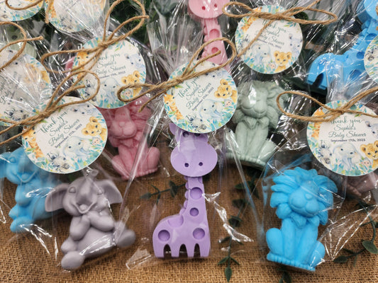 Safari Animal Soaps Baby Shower Soap Favors Safari Themed Decorations Wild One Party Favors Elephant Lion Girrafe Favors Boy Birthday Gift
