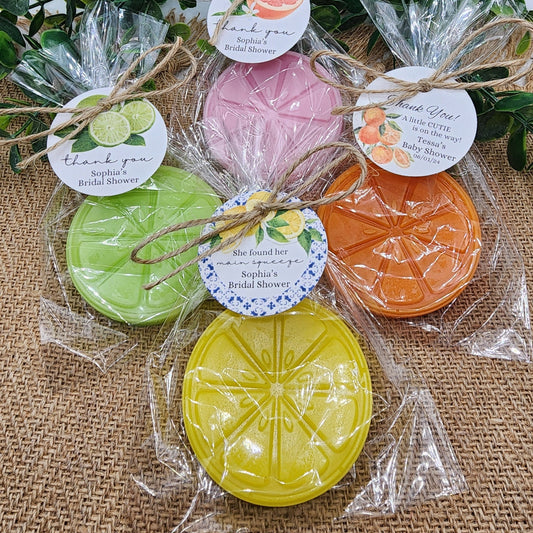 Citrus Soap Favors Orange Baby Shower Soap Favors Lemon Wedding Favors Little Cutie Favors Grapefruit Lime Clementine Gift For Her Soap