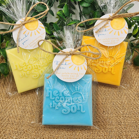 Here Comes The Son Baby Shower Soap Favors Sunshine Decorations Sunshine Theme First Trip Around The Sun Party Favors Gift For Guest In Bulk