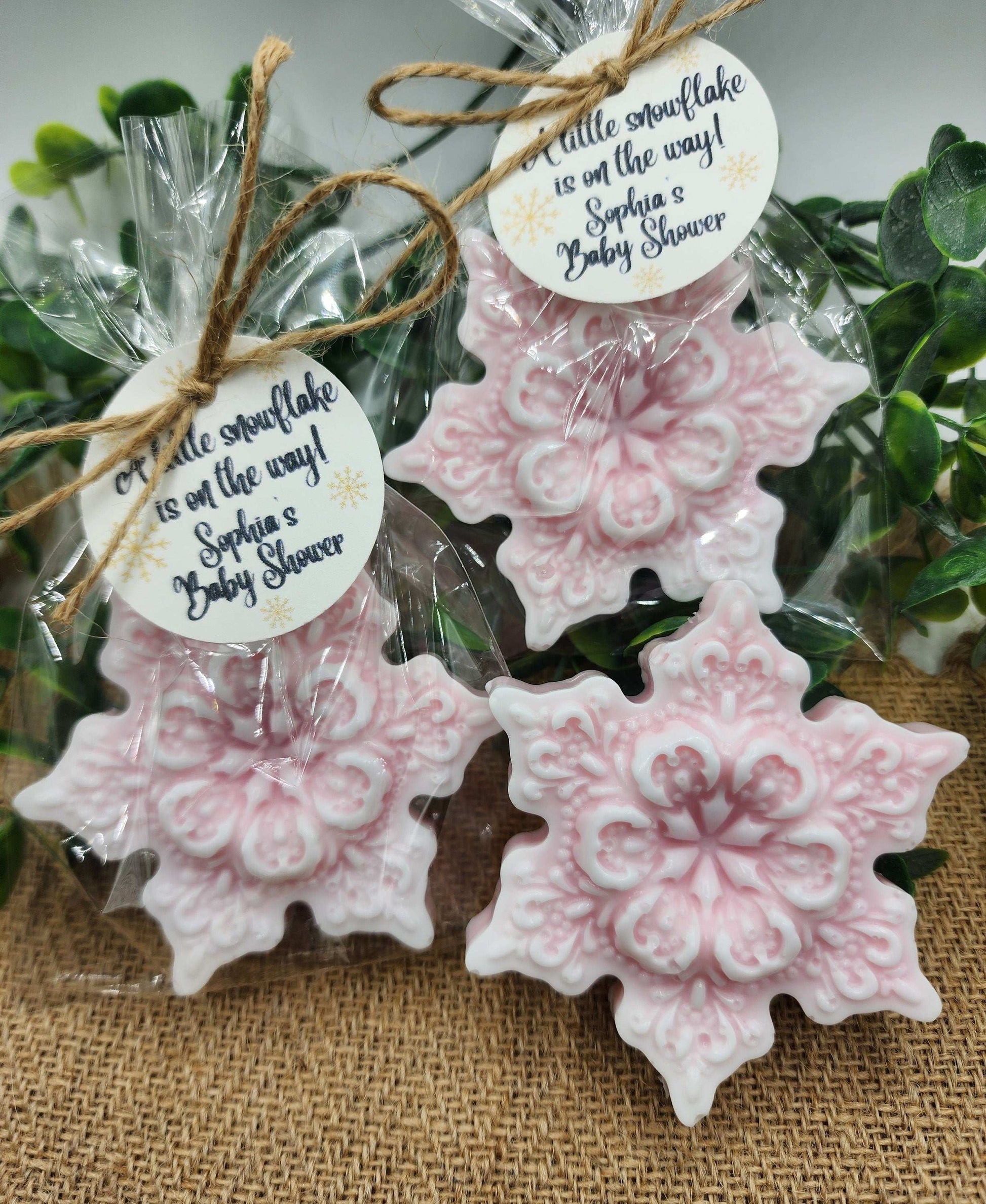Snowflake Soap Favors Baby Shower Favors Christmas Stocking Stuffers Wedding Shower Favor Christmas Gifts