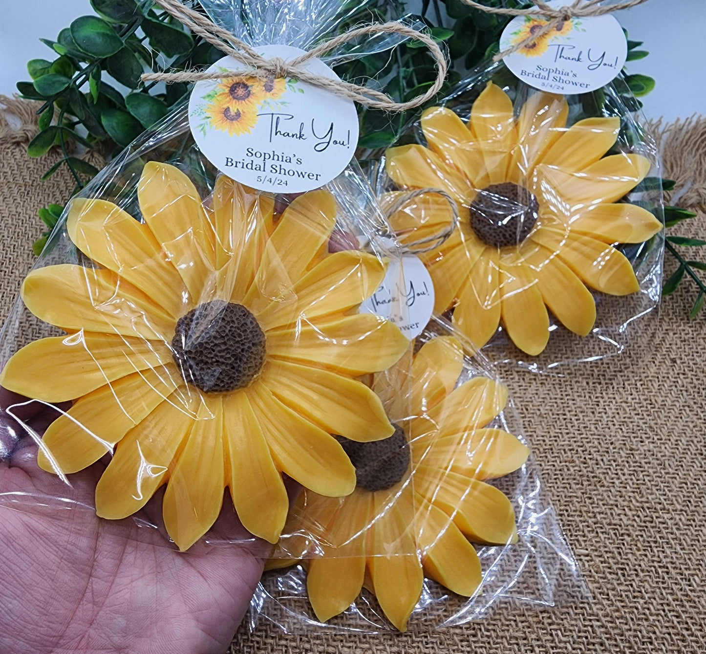 Sunflower Soap Favors Baby Shower Floral Bridal Shower Decor Baby In Bloom Theme Large Daisy Party Favors Gift For Guests Spring Sunshine
