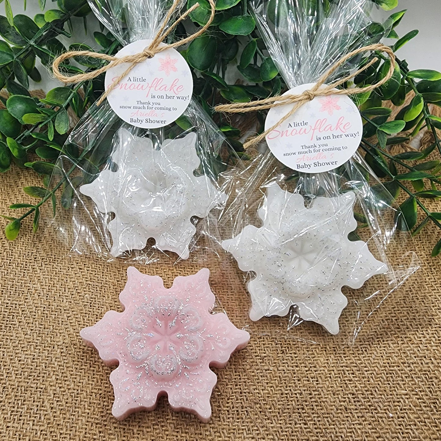 Snowflake Soap Favors Baby Shower Favors Christmas Stocking Stuffers Wedding Shower Favor Christmas Gifts